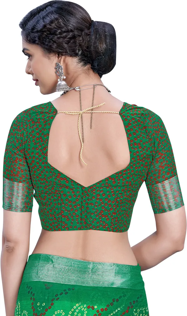 Green_Bandhani_Viscose_Rayon_Printed_Saree_For_Women_|_With_Blouse_Piece