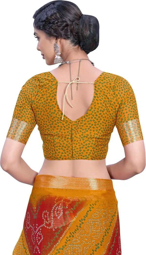 Mustard_Bandhani_Viscose_Rayon_Printed_Saree_For_Women_|_With_Blouse_Piece