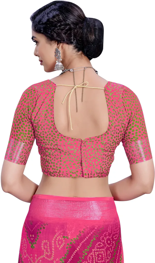 Pink_Bandhani_Viscose_Rayon_Printed_Saree_For_Women_|_With_Blouse_Piece