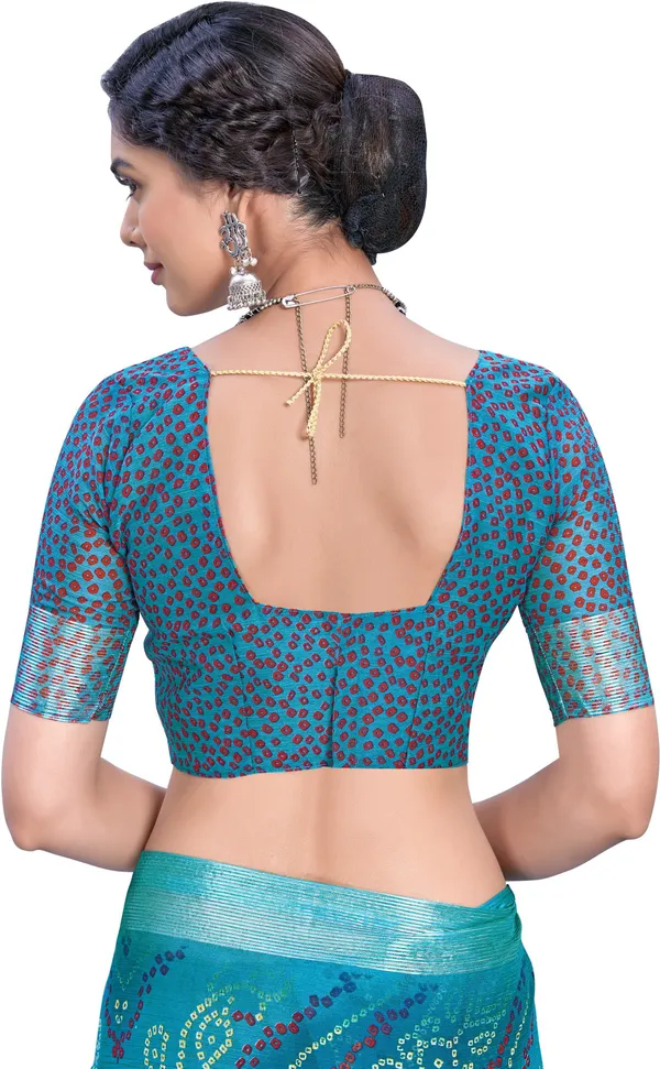 Blue_Bandhani_Viscose_Rayon_Printed_Saree_For_Women_|_With_Blouse_Piece