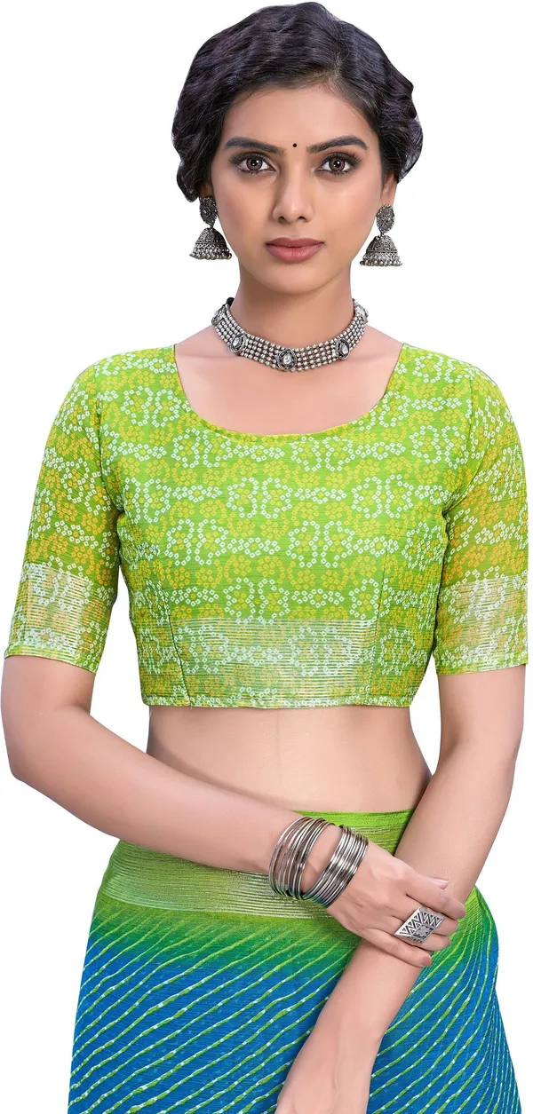Light_Blue_Georgette_Printed_Leheria_Saree_For_Women_|_With_Blouse_Piece