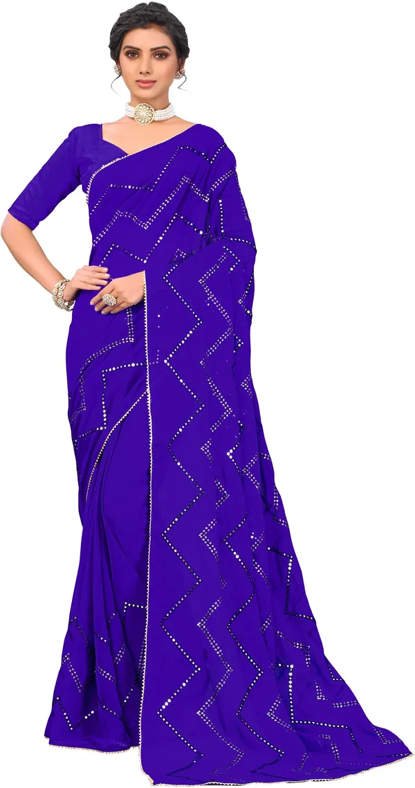 Blue_Georgette_Sequin_Mirror_Embroidered_Bollywood_Saree_For_Women_|_With_Blouse_Piece