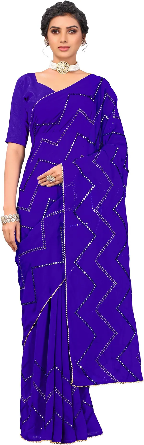 Blue_Georgette_Sequin_Mirror_Embroidered_Bollywood_Saree_For_Women_|_With_Blouse_Piece