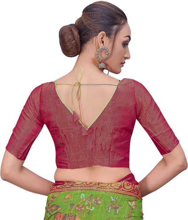 Green_Pink_Brasso_Kalamkari_Printed_Saree_For_Women_|_With_Blouse_Piece