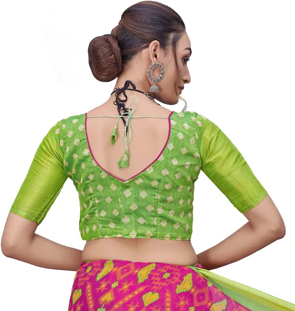 Blue_Pink_Cotton_Silk_Patola_Printed_Zari_Border_Saree_For_Women_|_With_Blouse_Piece