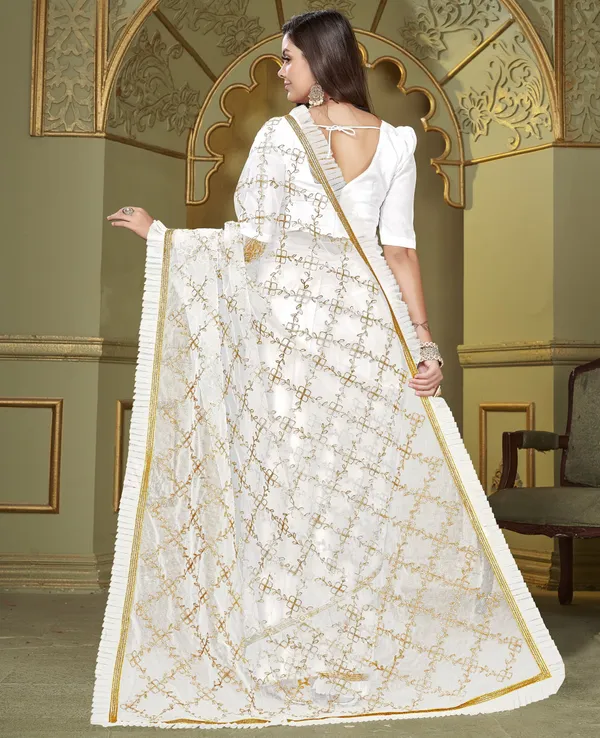 White_Net_Gotta_Patti_Floral_Embroidered_Saree_For_Women_|_With_Blouse_Piece