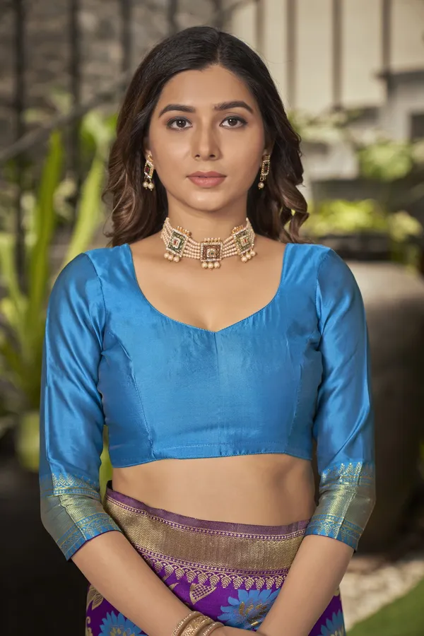 Purple_Georgette_Woven_Banarasi_Jacquard_Saree_For_Women_|_With_Blouse_Piece