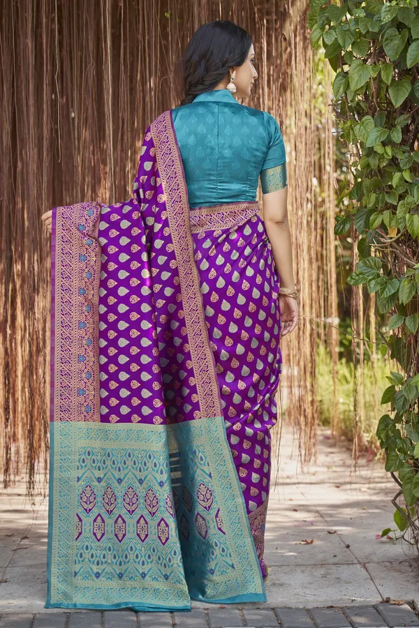 Purple_Georgette_Woven_Kanjivaram_Jacquard_Saree_For_Women_|_With_Blouse_Piece