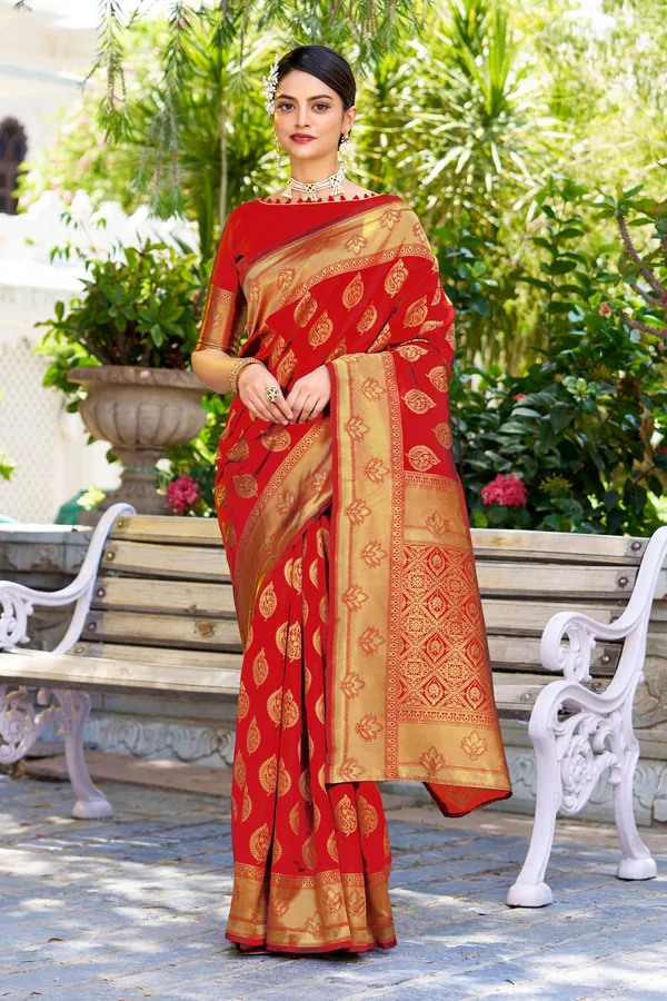 Sariya_Red_Banarasi_Jacquard_Woven_Silk_Blend_Saree_For_Women_|_With_Blouse_Piece