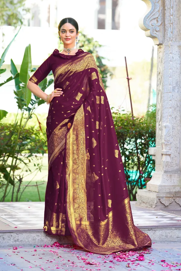 Purple_Georgette_Woven_Banarasi_Jacquard_Saree_For_Women_|_With_Blouse_Piece