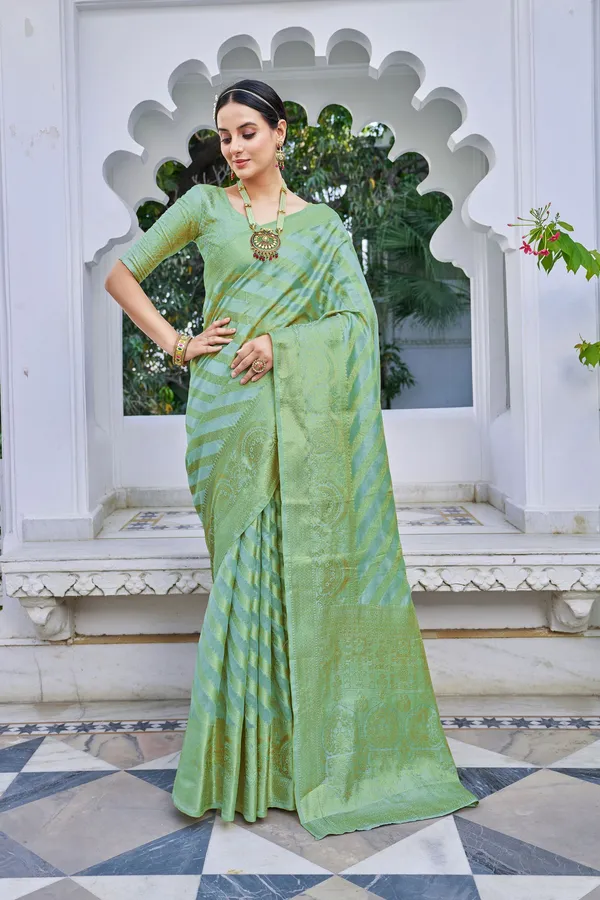 Light_Blue_Organza_Woven_Banarasi_Jacquard_Golden_Zari_Saree_For_Women_|_With_Blouse_Piece