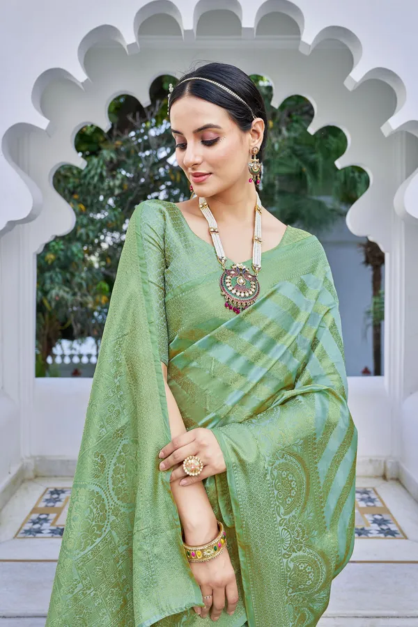 Light_Blue_Organza_Woven_Banarasi_Jacquard_Golden_Zari_Saree_For_Women_|_With_Blouse_Piece
