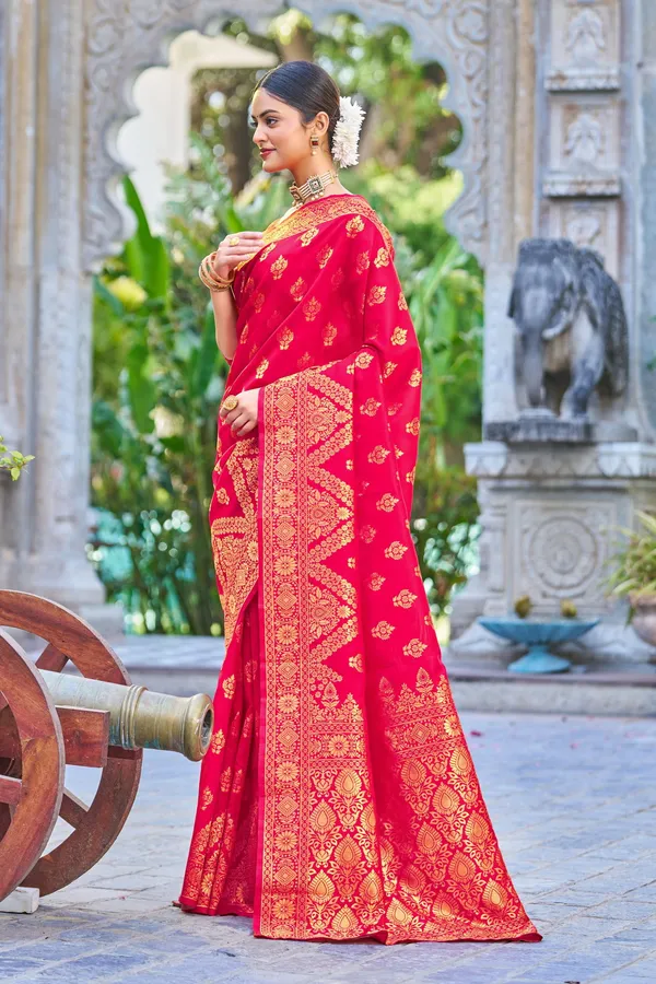 Pink_Georgette_Woven_Banarasi_Jacquard_Saree_For_Women_|_With_Blouse_Piece