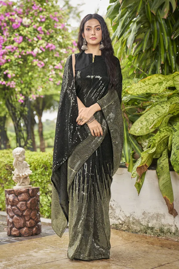 Black_Georgette_Embroidered_Bollywood_Saree_For_Women_|_With_Blouse_Piece