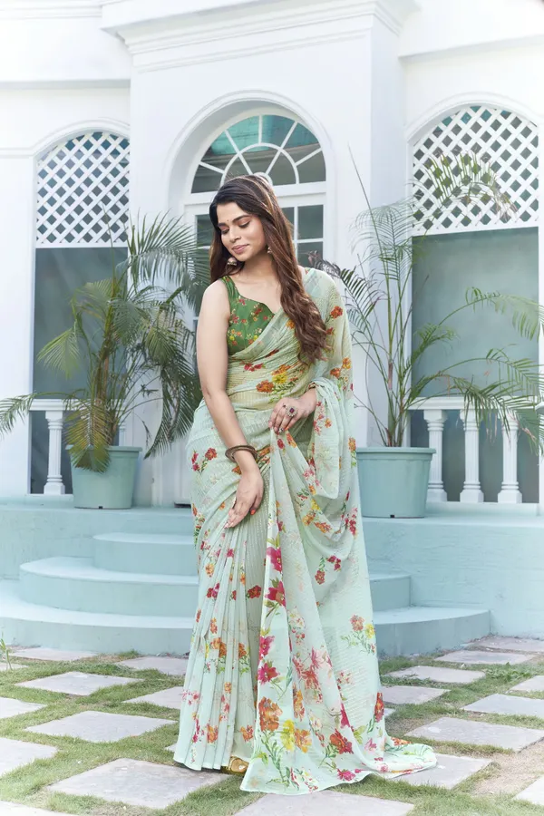 Light_Green_Georgette_Embroidered_Digital_Print_Saree_For_Women_|_With_Blouse_Piece