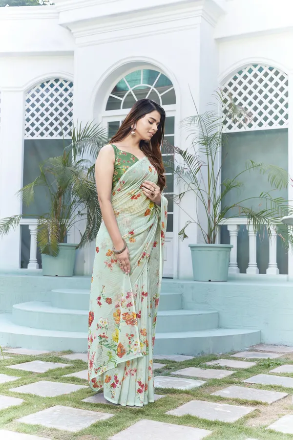 Light_Green_Georgette_Embroidered_Digital_Print_Saree_For_Women_|_With_Blouse_Piece
