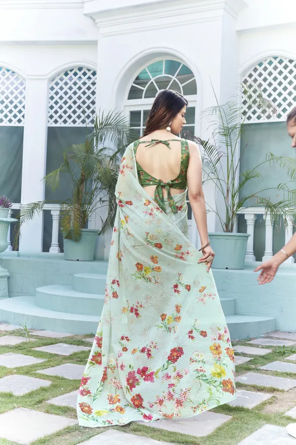 Light_Green_Georgette_Embroidered_Digital_Print_Saree_For_Women_|_With_Blouse_Piece