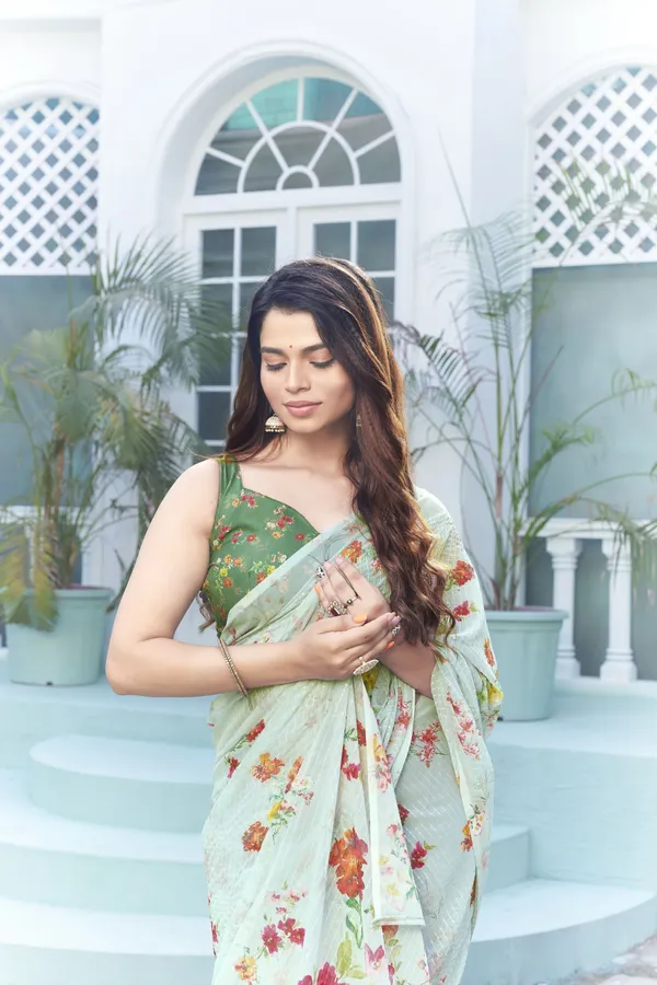Light_Green_Georgette_Embroidered_Digital_Print_Saree_For_Women_|_With_Blouse_Piece