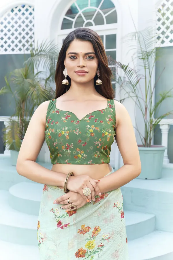 Light_Green_Georgette_Embroidered_Digital_Print_Saree_For_Women_|_With_Blouse_Piece