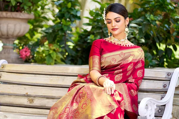 Sariya_Pink_Banarasi_Jacquard_Woven_Silk_Blend_Saree_For_Women_|_With_Blouse_Piece