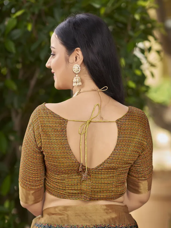 Mustard_Cotton_Silk_Leheriya_Mothra_Print_Saree_For_Women_|_With_Blouse_Piece