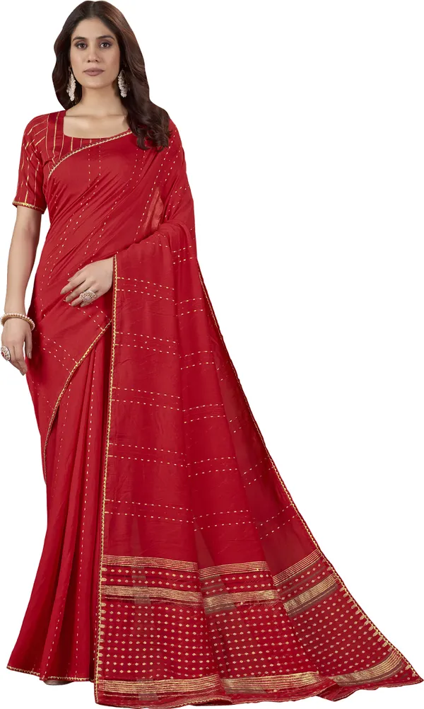Red_Viscose_Soft_Silk_Zari_Butti_Woven_Saree_For_Women_|_With_Blouse_Piece