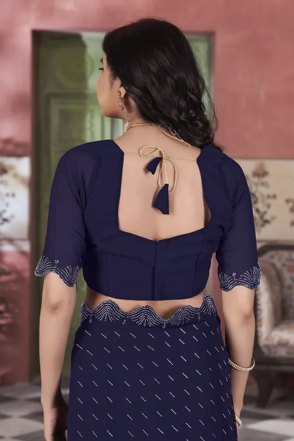 Blue_Georgette_Swarovski_Stone_Embellished_Bollywood_Saree_For_Women_|_With_Blouse_Piece