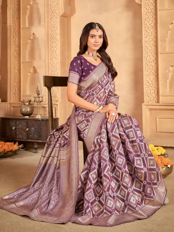 Purple_Art_Silk_Sambalpuri_Zari_Jacquard_Woven_Saree_For_Women_|_With_Blouse_Piece