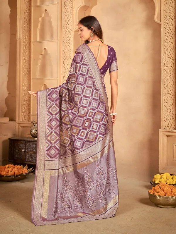 Purple_Art_Silk_Sambalpuri_Zari_Jacquard_Woven_Saree_For_Women_|_With_Blouse_Piece