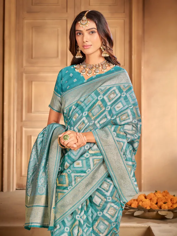 Light_Green_Art_Silk_Sambalpuri_Zari_Woven_Saree_For_Women_|_With_Blouse_Piece
