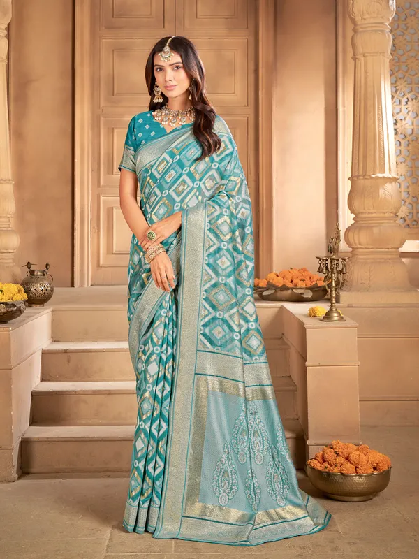 Light_Green_Art_Silk_Sambalpuri_Zari_Woven_Saree_For_Women_|_With_Blouse_Piece