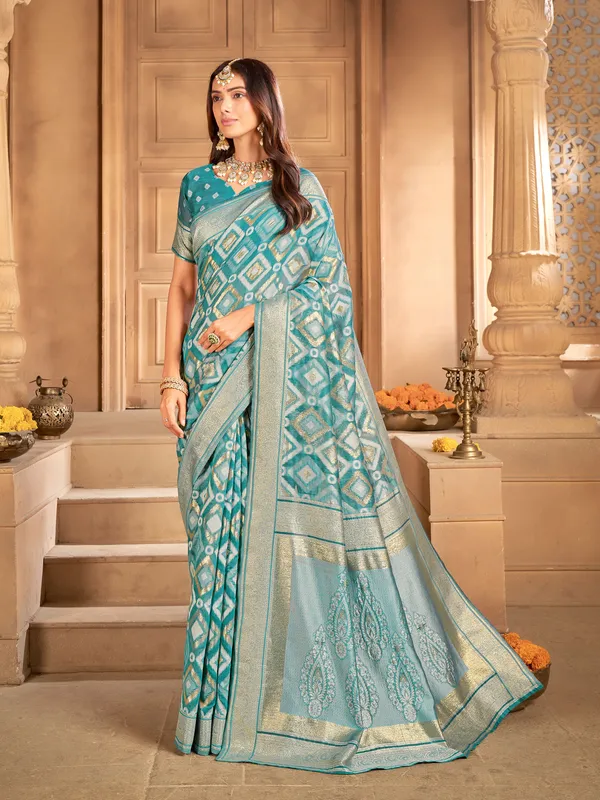 Light_Green_Art_Silk_Sambalpuri_Zari_Woven_Saree_For_Women_|_With_Blouse_Piece