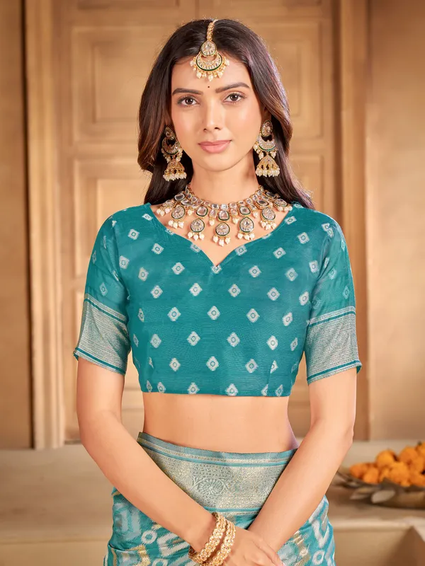 Light_Green_Art_Silk_Sambalpuri_Zari_Woven_Saree_For_Women_|_With_Blouse_Piece