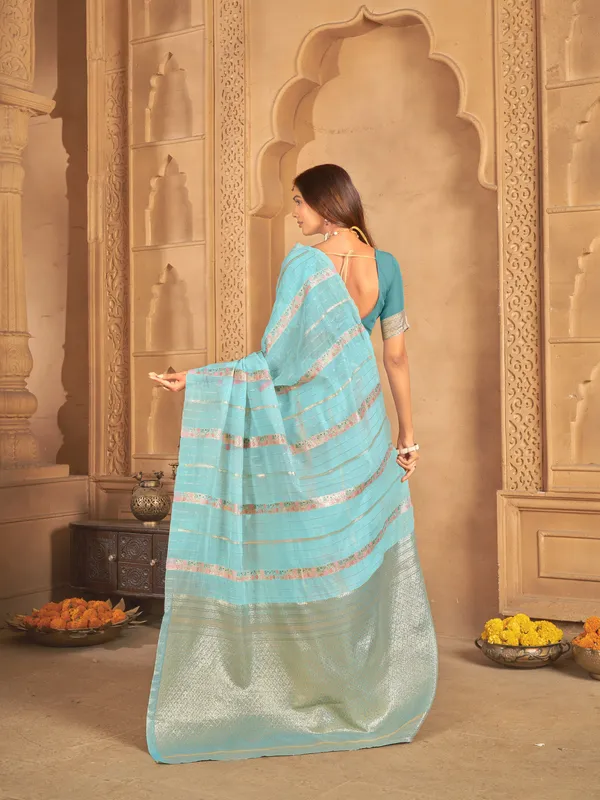 Light_Blue_Art_Silk_Woven_Sambalpuri_Saree_For_Women_|_With_Blouse_Piece