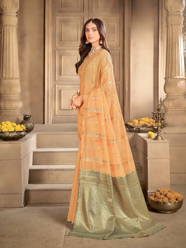 Orange_Art_Silk_Woven_Sambalpuri_Saree_For_Women_|_With_Blouse_Piece