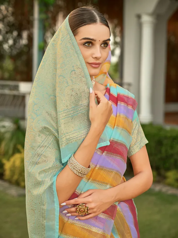 Light_Blue_Art_Silk_Sambalpuri_Zari_Jacquard_Saree_For_Women_|_With_Blouse_Piece