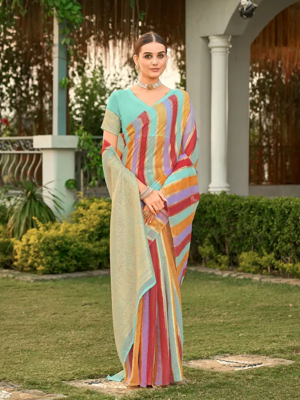 Light_Blue_Art_Silk_Sambalpuri_Zari_Jacquard_Saree_For_Women_|_With_Blouse_Piece