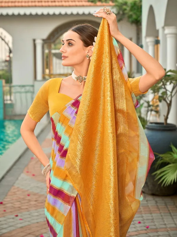 Orange_Art_Silk_Woven_Sambalpuri_Zari_Jacquard_Saree_For_Women_|_With_Blouse_Piece