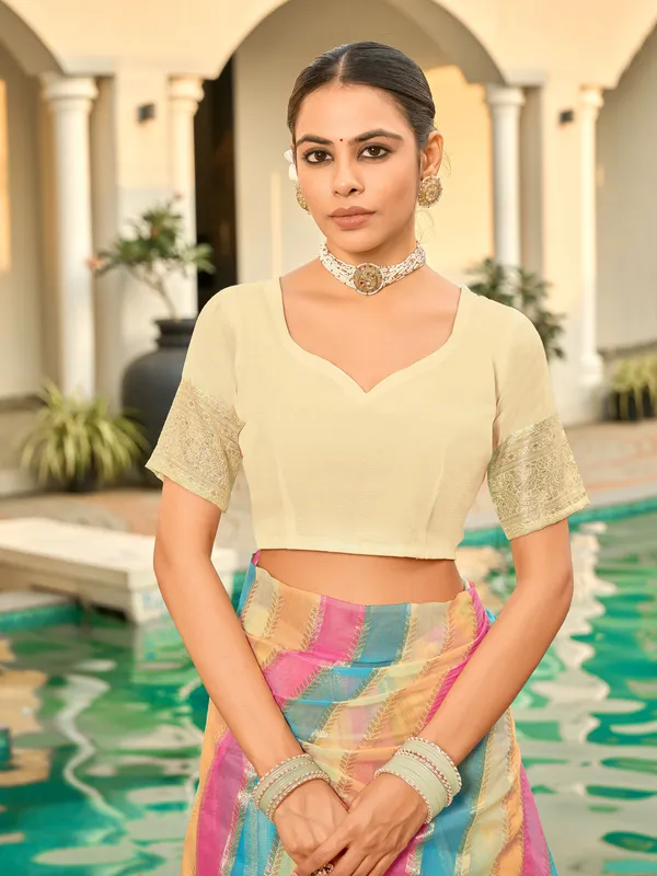 Beige_Art_Silk_Woven_Sambalpuri_Zari_Jacquard_Saree_For_Women_|_With_Blouse_Piece