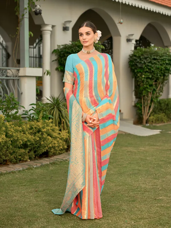 Blue_Multicolor_Art_Silk_Sambalpuri_Zari_Jacquard_Woven_Saree_For_Women_|_With_Blouse_Piece