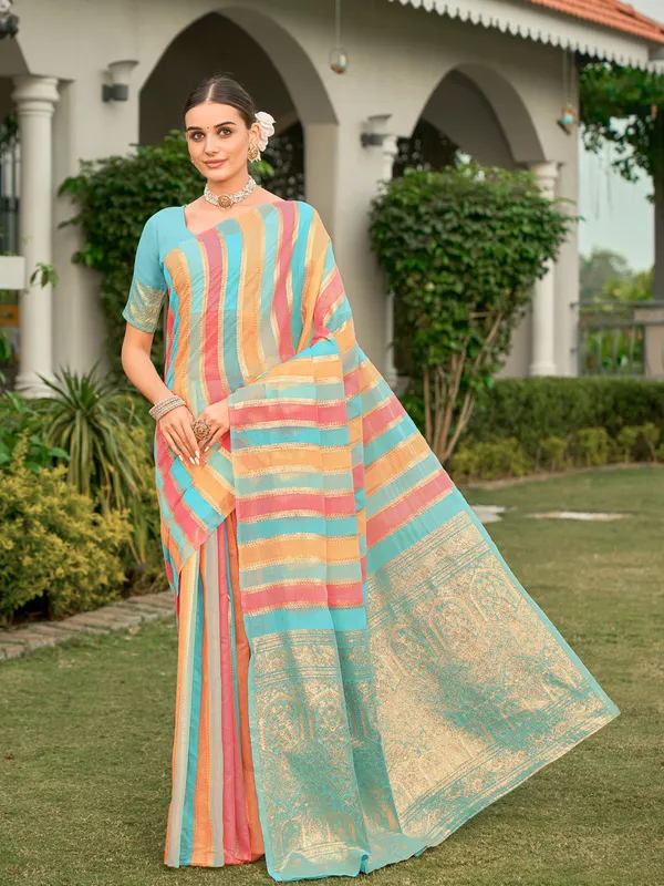 Blue_Multicolor_Art_Silk_Sambalpuri_Zari_Jacquard_Woven_Saree_For_Women_|_With_Blouse_Piece
