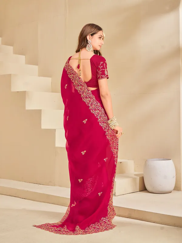Pink_Organza_Sequin_Embroidered_Bollywood_Saree_For_Women_|_With_Blouse_Piece