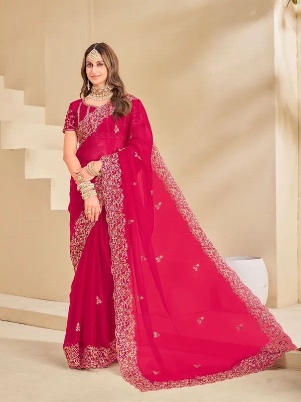 Pink_Organza_Sequin_Embroidered_Bollywood_Saree_For_Women_|_With_Blouse_Piece