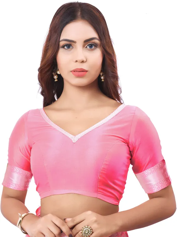 Pink_Banarasi_Silk_Blend_Jacquard_Woven_Saree_For_Women_|_With_Blouse_Piece
