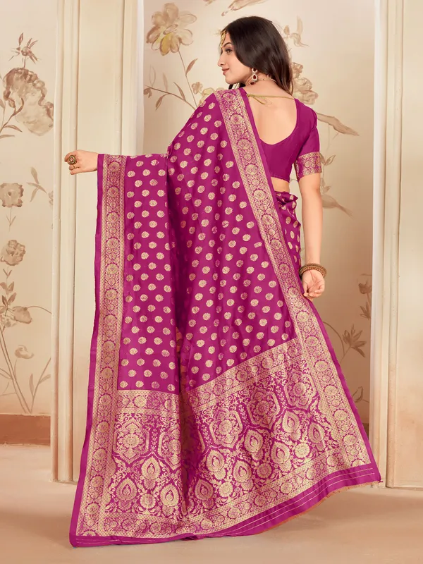 Purple_Georgette_Kanjivaram_Woven_Saree_For_Women_|_With_Blouse_Piece