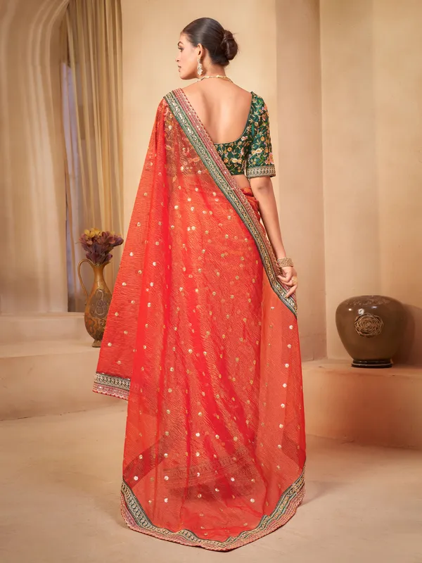 Red_Net_Embroidered_Sequin_Dori_Work_Saree_For_Women_|_With_Blouse_Piece