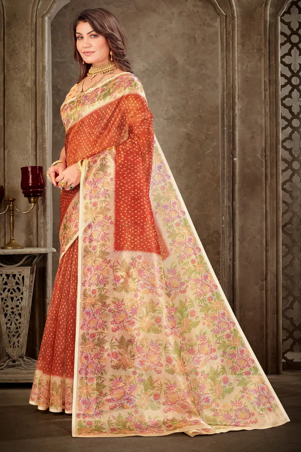 Orange_Tissue_Silk_Digital_Printed_Saree_For_Women_|_With_Blouse_Piece