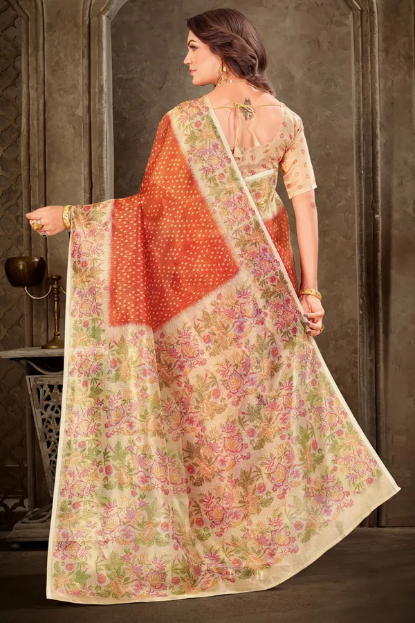 Orange_Tissue_Silk_Digital_Printed_Saree_For_Women_|_With_Blouse_Piece
