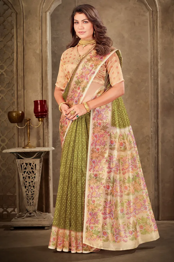 Green_Tissue_Zari_Kasab_Digital_Floral_Print_Saree_For_Women_|_With_Blouse_Piece