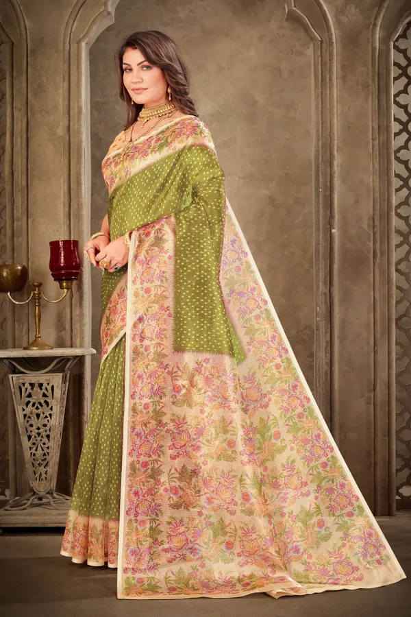 Green_Tissue_Zari_Kasab_Digital_Floral_Print_Saree_For_Women_|_With_Blouse_Piece